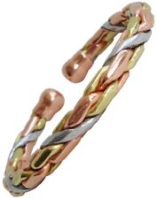 Magnetic Therapy Bracelet Mens or Womens Multicoloured Copper Bangle Wristband