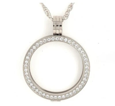 Narcóticos Anónimos - Porta Medallón NA / AA Bling con Cadena Plateada Foto 1 de 2