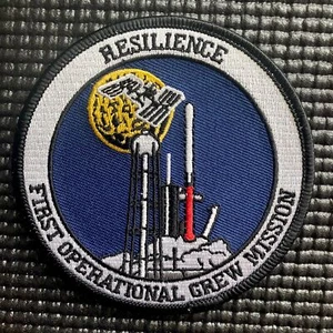 "NASA SPACEX - CREW-1 RESILIENCE FALCON-9 PRIMER PARCHE DE TRIPULACIÓN OPERACIONAL DRAGÓN - 3,5""" - Imagen 1 de 1