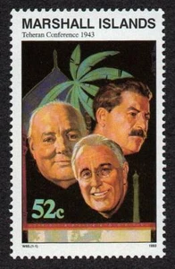 MARSHALL ISLANDS, SCOTT # 475, MNH TEHERAN CONFERENCE 1943, WORLD WAR II - Bild 1 von 1