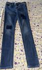 Hollister Jeans size 3 26 x 31 Boot Cut Low Rise Destroyed Stretch Medium Blue