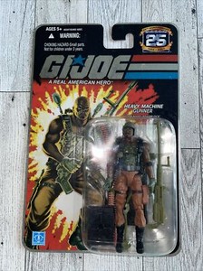G.I. JOE 25TH ANNIVERSARY FOIL HEAVY MACHINE “ROADBLOCK” NEW ON CARD 2008