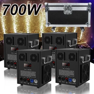 Macchina scintilla fredda grande 700 W effetto palco DMX fuochi d'artificio festa matrimonio 4 pezzi - Foto 1 di 18