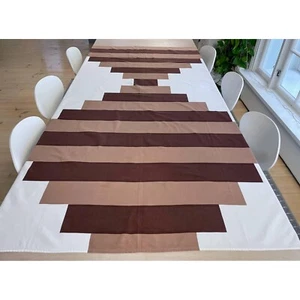 Vintage Marimekko Fabric Panel, Maija Isola "Ruletti" 1967, Brown Geometric - Picture 1 of 7