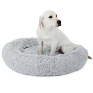 30"Calming Ultra Soft Shag Faux Fur Dog Bed Cuddler Pet Soft Warmer Washable  - Picture 1 of 12