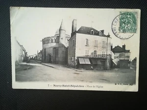 CPA 36 NEUVY-SAINT-SEPULCHRE - Place de l'Eglise - Imagen 1 de 2