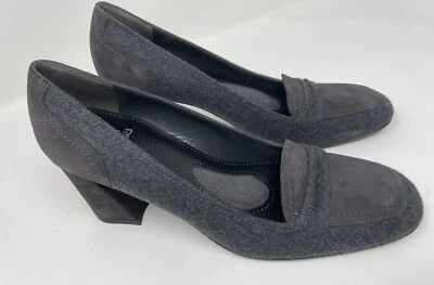 Stuart Weitzman новые женские блок каблук серый замшевые мокасины насосы размер 9 Med - Изображение 1 из 4