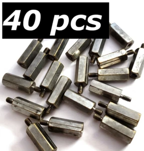 (40 piezas) Separador de latón niquelado azul negro socorro 4-40 x 5/8" hexagonal de 1/4" - Imagen 1 de 2