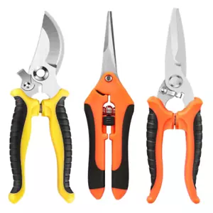 3 Pack Garden Pruning Shears Gardening Shears Garden Scissors - Picture 1 of 7