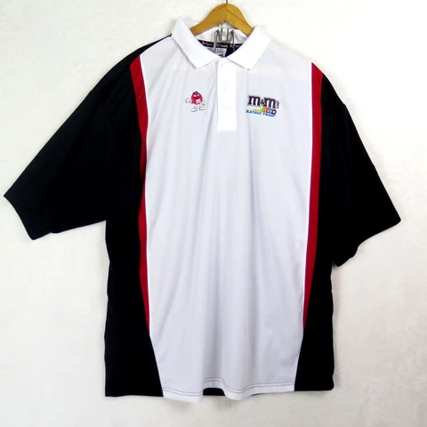 Chase Authentics Sadler #38 Racing Polo Shirt Men's 2XL M&M Nascar Black Red Cover