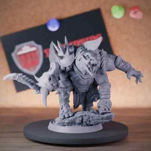Crocodilian Barbarian Miniature Warrior Mini Dungeons and Dragons 5e DnD TTRPG - Picture 1 of 8
