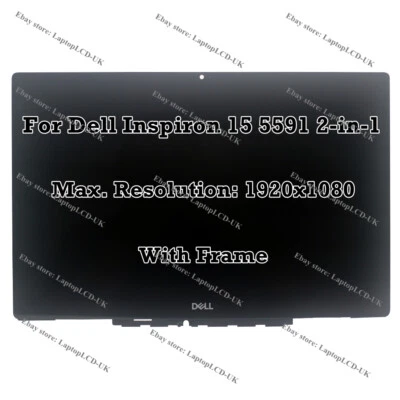 15.6" Dell Inspiron 15 5591 2-in-1 FHD LCD Display Touch Screen Assembly Bezel - Image 1 of 4