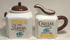 Set Cracker Barrel Sugar Creamer Coffee Set You Are The Cream To My Coffee 