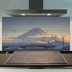 Kchenrckwand Spritzschutz ESG Deko Glas 100x50 Blick auf den Berg Fuji Asien