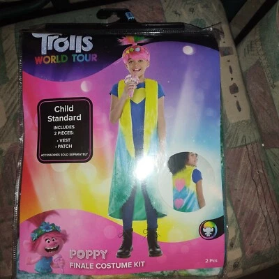 Disfraz de trolls de amapola para niñas  Foto 1 de 2