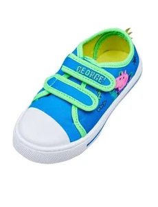 Peppa Pig George Pig Boys Easy Close Canvas Pumps Low Top Trainers - Picture 1 of 16