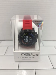 Reloj inteligente iTech Gladiator 2 (cara redonda/banda roja) NUEVO - Imagen 1 de 4