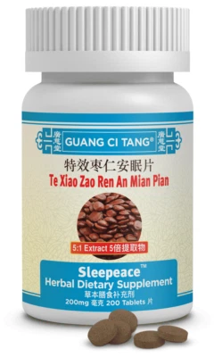 CHINESE MEDICINE Guang Ci Tang Te Xiao Zao Ren an Mian Pian Sleepeace, Herbal Sleep, 200 Tablets