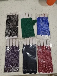6 pairs lace fingerless gloves - Picture 1 of 8