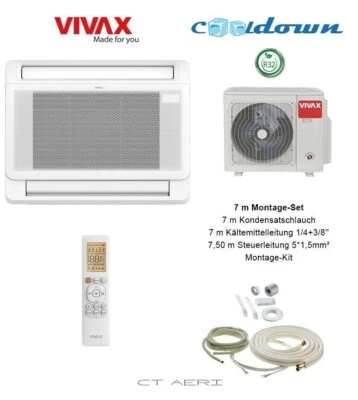 VIVAX Flur-Truhe 9000 BTU + 7 m Montageset 2,6 KW Split Klimaanlage A+++ - Bild 1 von 4