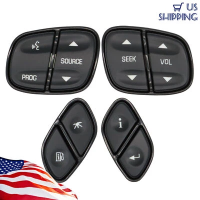 Botones de control de interruptor de volante 4 piezas para Chevy Silverado para GMC Yukon Foto 1 de 4