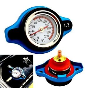 Blue 1.3Bar Thermo Thermostatic Radiator Cap Cover Water Temperature Gauge 1PC