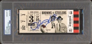 Nick Chubb Signed NFL DEBUT 9/9/2018 Ticket Stub PSA GEM MINT 10 AUTO BROWNS - Picture 1 of 2