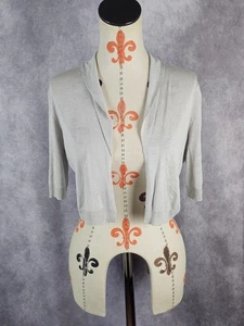 Chaqueta corta abierta corta Talbots 100 % seda para mujer S Top Bolero tejida ligera usada en excelente estado - Imagen 1 de 9