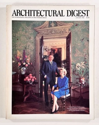 1986 Jan ARCHITECTURAL DIGEST Pierre Trudeau CZAR'S FISHING LODGE Spanish Design - Image 1 of 4