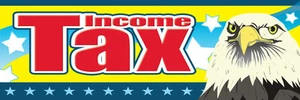 2ft x 6ft Income Tax Service (e) Vinyl Banner 2'x6' -Alt to Banner Flag (250) - Picture 1 of 1