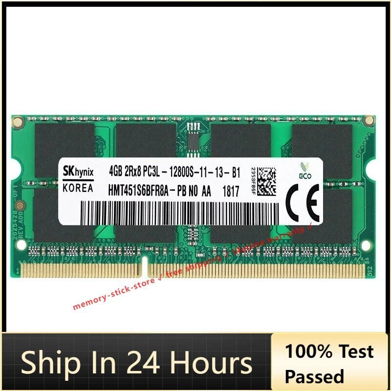 Hynix DDR3 DDR3L 4GB 8GB Memory RAM PC3L-12800 PC3L-14900 1.35V Notebook SO-DIMM - Image 1 of 4