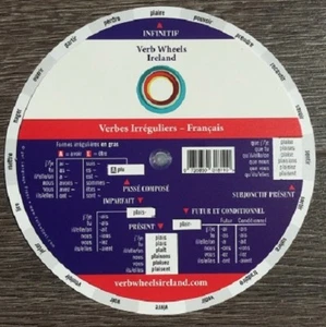 French Irregular Verb Wheel : 40+ Verbs Conjugated: Essential Learning Tool - Picture 1 of 1