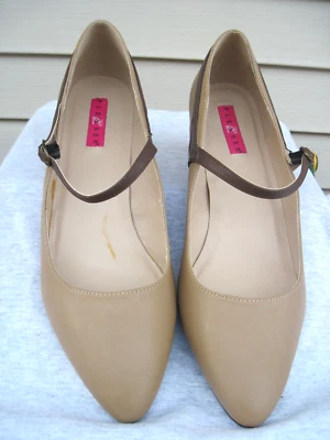 Pleaser Pink Label FAB-425 Beige Tostado/Marrón 2 Pulgadas Tacón Clásico Bomba Talla 16 Nuevo Foto 1 de 4