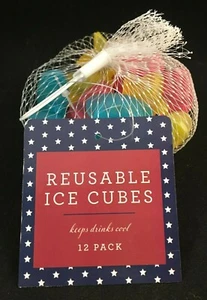 Reusable Ice Cubes - 12 Pack - Stars - Yellow, Pink & Blue - Best Brands - Picture 1 of 3
