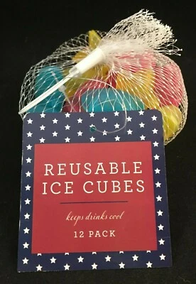 Reusable Ice Cubes - 12 Pack - Stars - Yellow, Pink & Blue - Best Brands - Image 1 of 3
