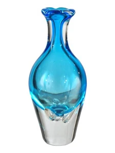 AV12384 -DALE TIFFANY BLUE WATER BUBBLE ART GLAS VASE - Bild 1 von 1