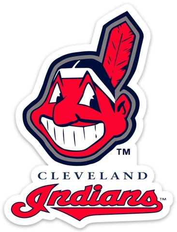 Cleveland Indians Chief Wahoo Logo Type MLB Cleveland Indians Die-cut MAGNET Cover