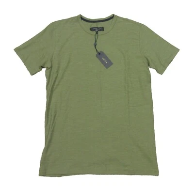 Rag & Bone Men’s Army Green Core Solid Crew-Neck Short Sleeve T-Shirt - Image 1 of 4