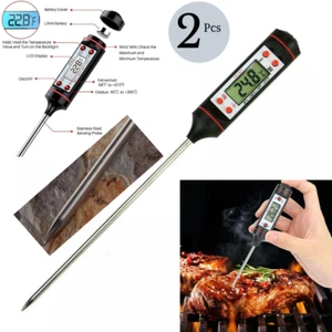 2 STCK. Digital Grill Küche Fleisch Thermometer Sonde BBQ Ofen Essen Kochen - Bild 1 von 9