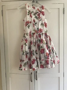 Jottum Girls Gorgeous White Floral Print Dress Size10 - Eur 140 EUC - Picture 1 of 7