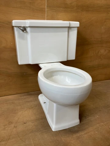 Vtg  Mid Century White Porcelain Toilet Old Kohler Bolton Bath WE SHIP 284-21E Cover