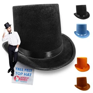 Nicky Bigs Novelties Tall Deluxe Felt Top Hat, One Size - Picture 1 of 7
