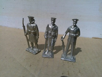 Authenticast Erie HE, 3x Royal Navy seaman sailors, 54MM lead unpainted recast - Image 1 of 3