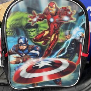 NEW Marvel Avengers Hulk Captain America Iron Man 3D Effect Backpack
