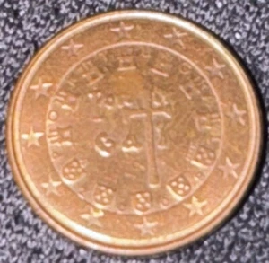 1 Euro cent Portugal 2008 Coin - Picture 1 of 4