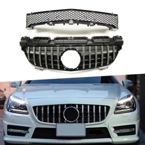 GT Style Front Bumper Grille For Merdedes-Benz SLK R172 SLK200 SLK350 2011-2015 - Picture 1 of 5