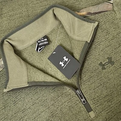 Suéter Under Armour Specialist 1/4 Cremallera Camuflado Tejido Polar XL Verde Granate Foto 1 de 4