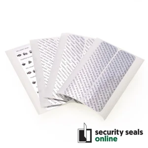 Large 165 x 38mm Silver Total-Transfer VOID food delivery, takeaway seals - Picture 1 of 8