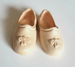 Zapatos de muñeca antiguos vintage raros marca Dolslipper 2 1/4" de largo en muy buen estado - Imagen 1 de 5