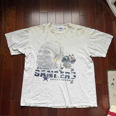 1997 Deion Sanders Dallas Cowboys Camiseta Gráfica Talla XL Foto 1 de 4